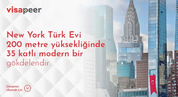 New York Turk Evi 200 metre yuksekliginde 35 katli modern bir gokdelendir